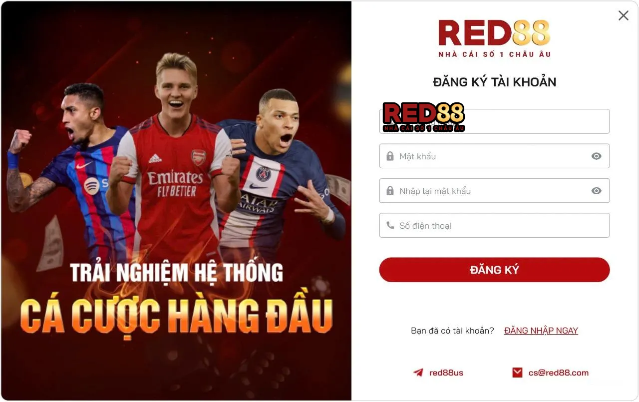 Hướng dẫn đăng ký Red88 tạo tài khoản cho người mới